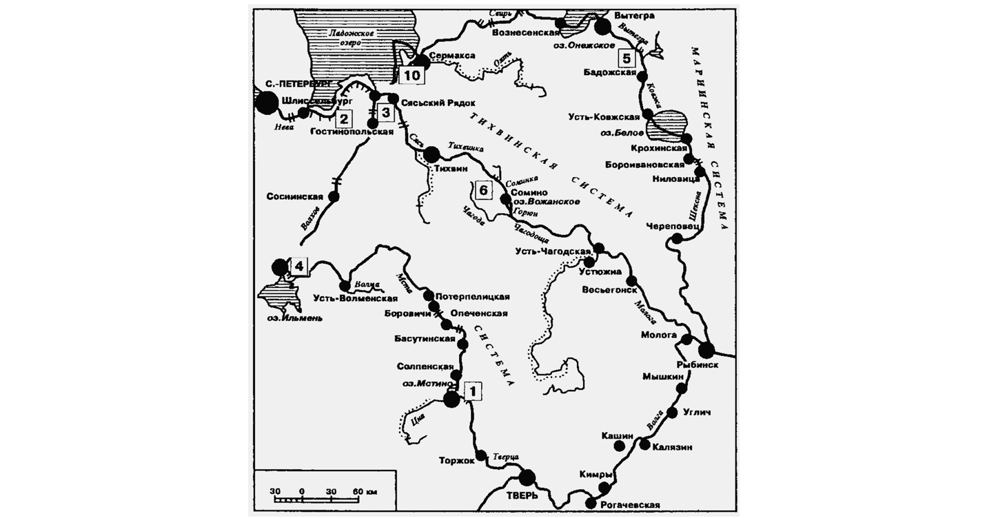 Мариинская водная система карта